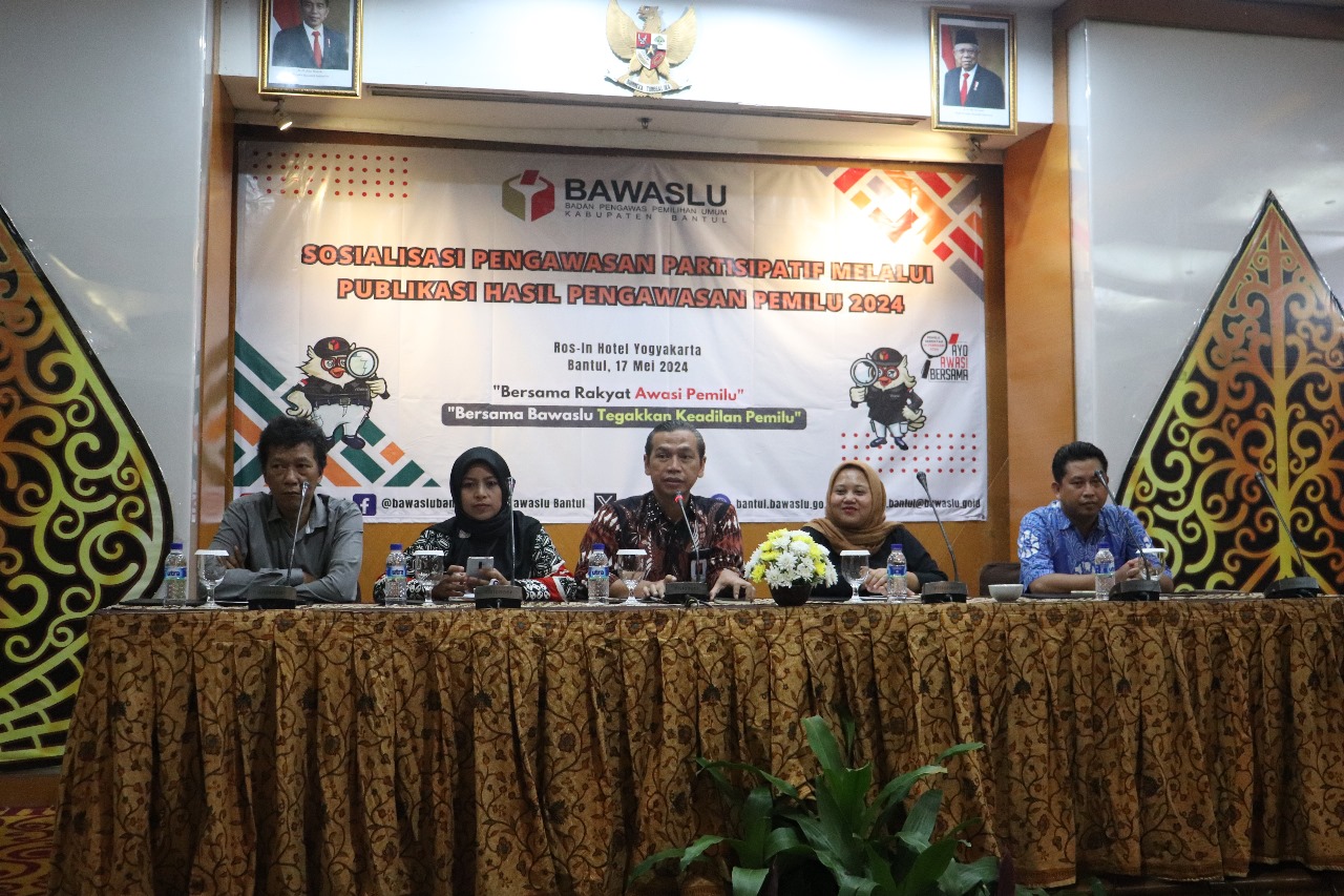 Ketua dan Anggota Bawaslu Bantul Menyampaikan Komitmen dan Kesiapan Awasi Pilkada 2024