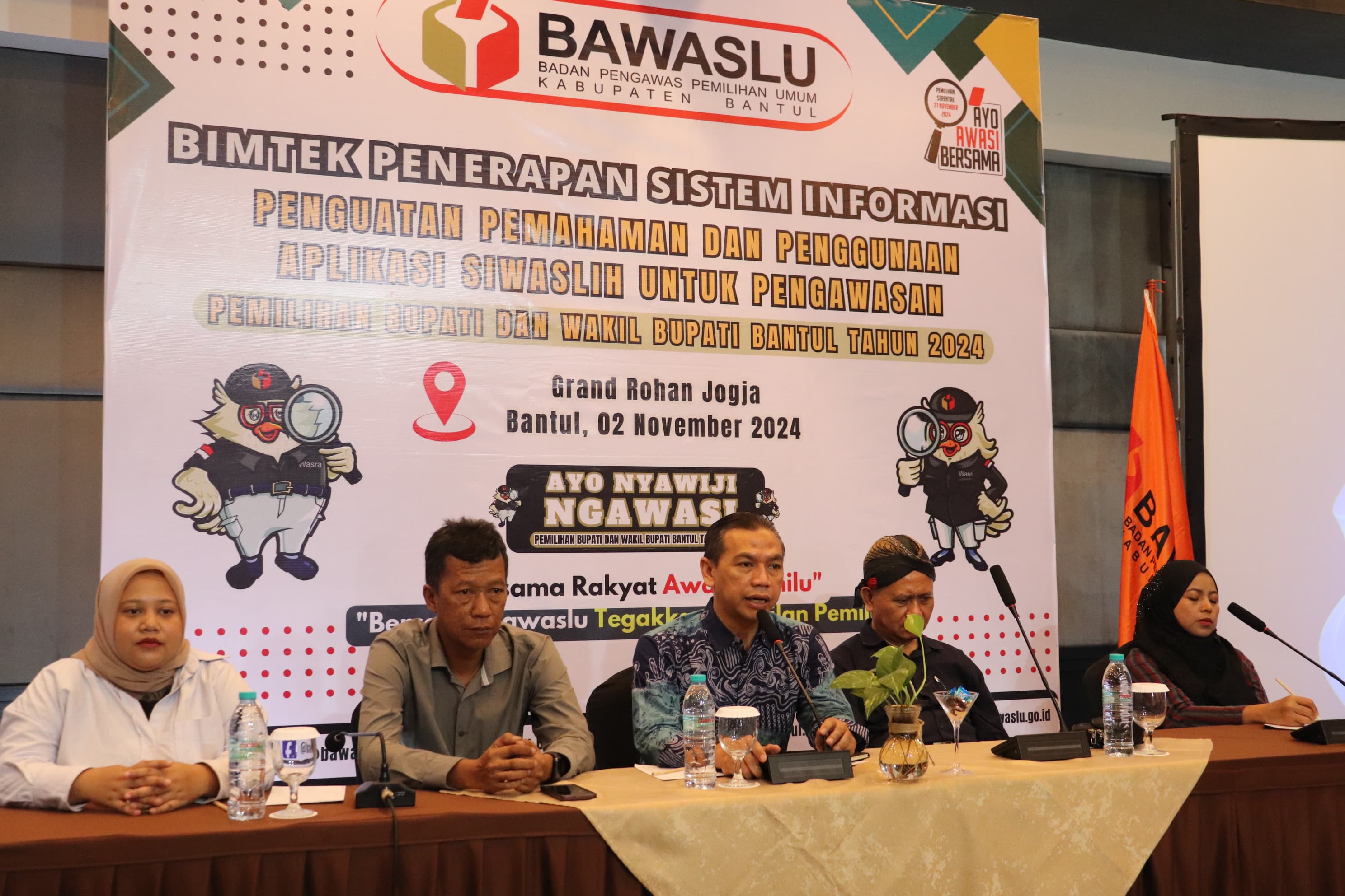 Bimbingan Teknis Aplikasi Siwaslih Kepada Jajaran Panwaslucam se-Kabupaten Bantul