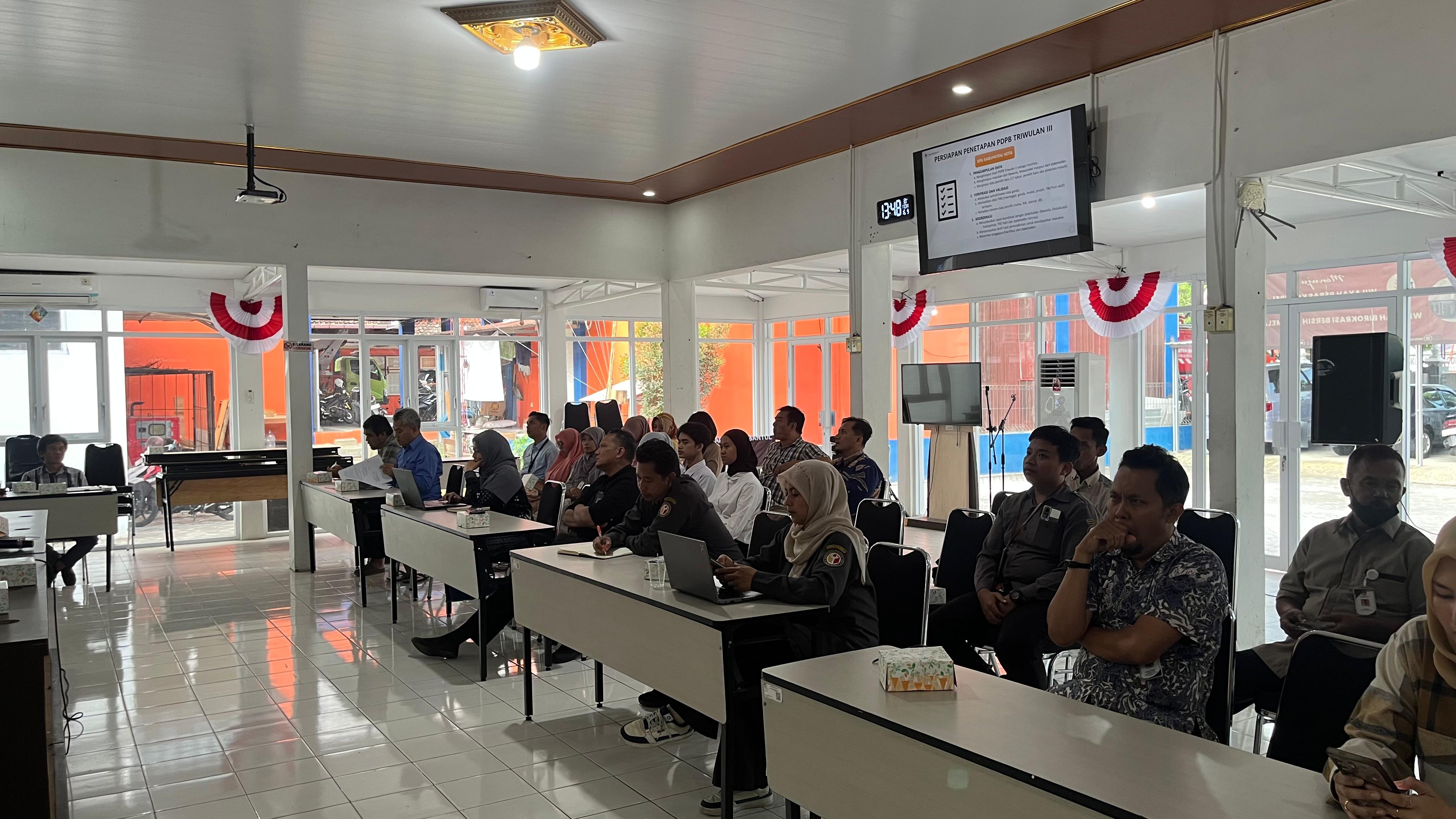 Rakor Persiapan Pelaksanaan Coktas dilaksanakan di Kantor KPU Bantul