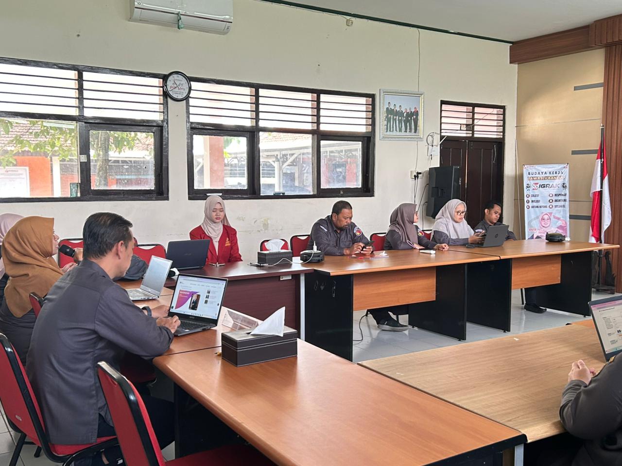 Rakor diikuti oleh seluruh jajaran Bawaslu Bantul