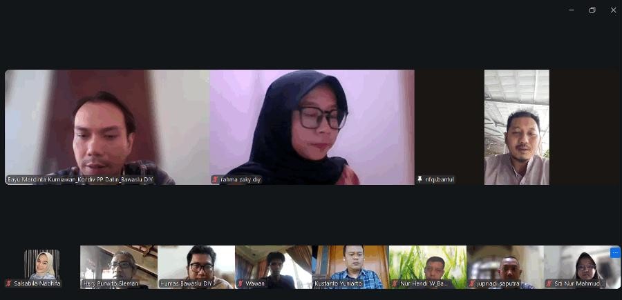 Foto Kegiatan Evaluasi Diskusi Teknis Penanganan Pelanggaran Pemilu oleh Bawaslu DIY