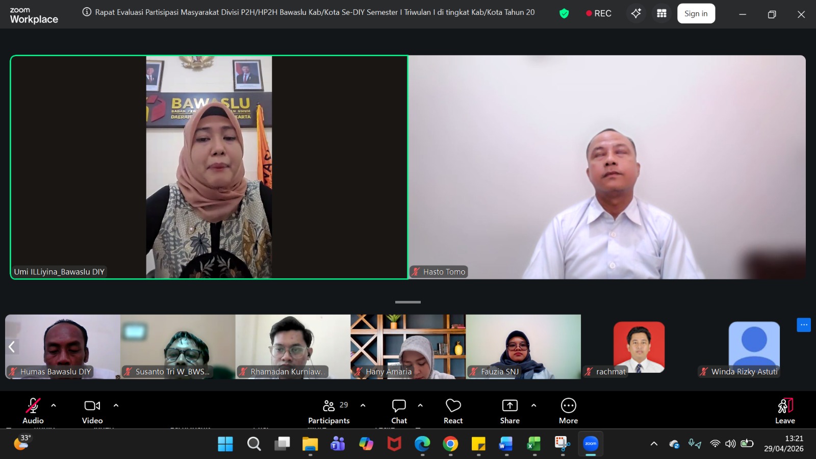 Foto Kegiatan Evaluasi Partisipasi Masyarakat Triwulan I