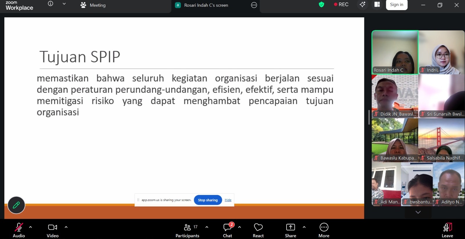 Kegiatan dilaksanakan secara daring melalui zoom meeting