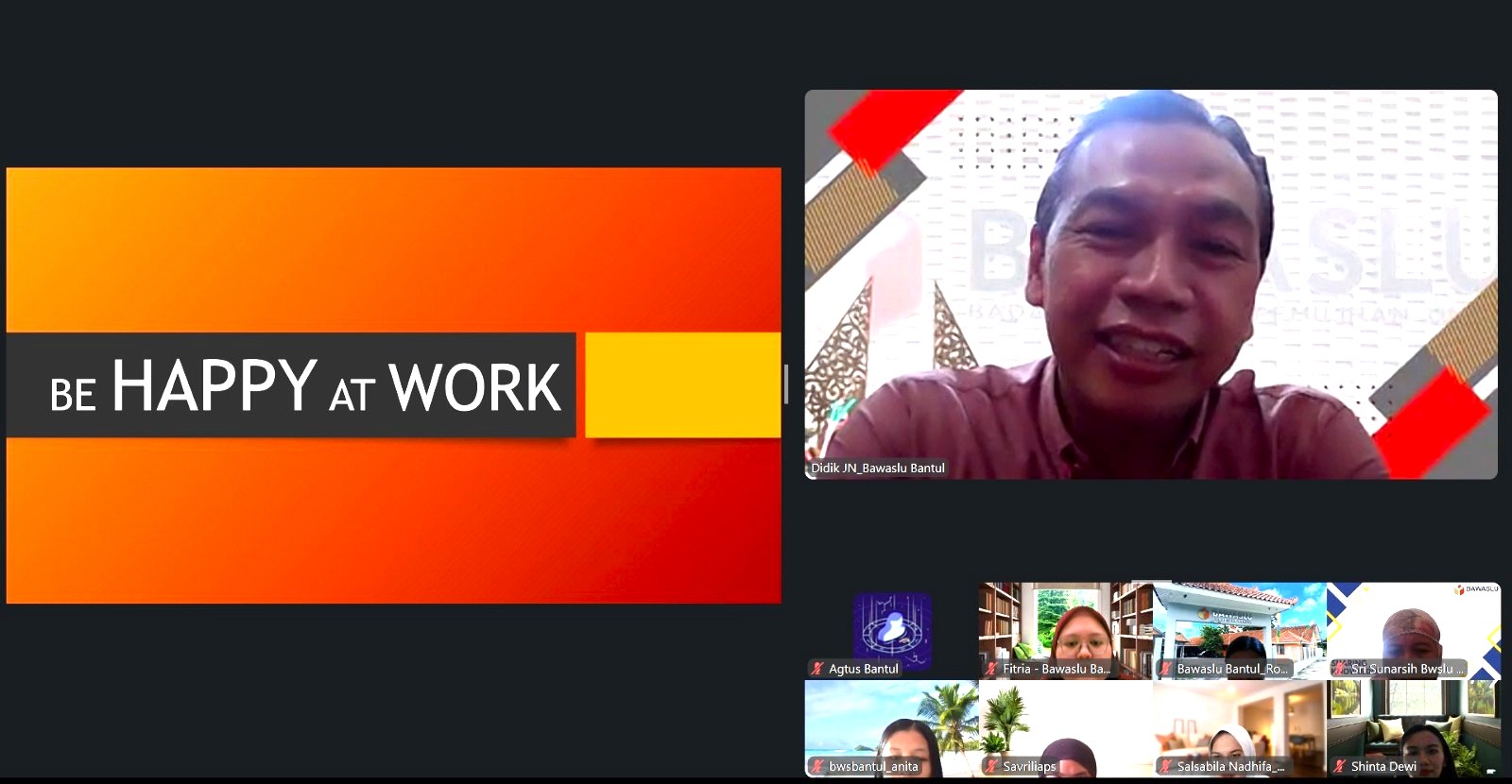 Kegiatan dilaksanakan secara daring melalui zoom meeting