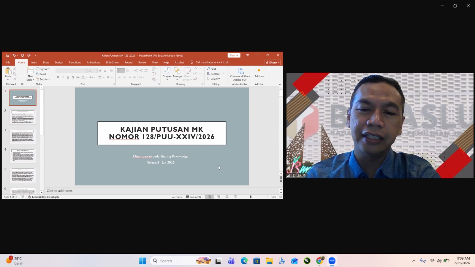 Foto Kegiatan Sharing Knowledge