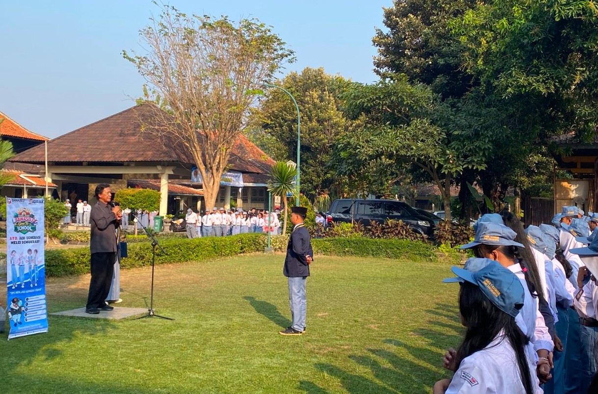 Foto Kegiatan Bawaslu Goes To School di SMK Negeri 1 Kasihan