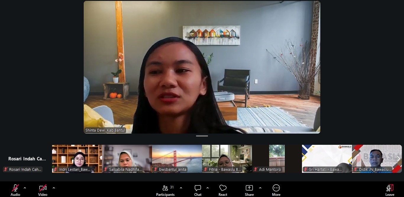 Kegiatan Sharing Knowledge digelar secara daring melalui zoom meeting