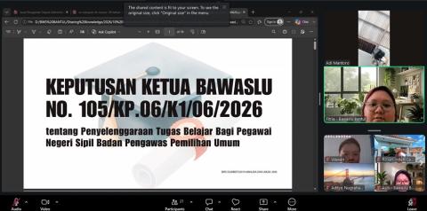 Kegiatan tersebut menghadirkan Fitria Dian Kusumaningrum, Analis Sumber Daya Manusia Aparatur Ahli Pertama Bawaslu Kabupaten Bantul, sebagai narasumber