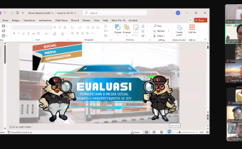 Rapat evaluasi publikasi media sosial dan pemberitaan Bawaslu Triwulan II dilaksanakan secara daring