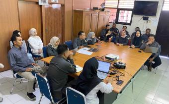 Rakor dilaksanakan di Ruang Media Center Bawaslu Bantul