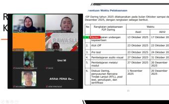 Sebelum kick off P2P Bawaslu Bantul melaksanakan konsolidasi bersama para calon peserta