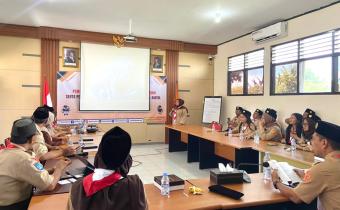 Orientasi Saka Adhyasta Pemilu dilaksanakan di ruang rapat kantor Bawaslu Bantul