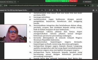 Bawaslu Kabupaten Bantul menyelenggarakan kegiatan Internalisasi Peraturan Bawaslu (Perbawaslu) Nomor 1 Tahun 2026 tentang Tata Tertib Pegawai di Lingkungan Bawaslu, Jumat (23/10/2026).